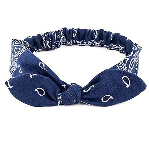 1 Stück elastische Paisley-Bandana-Knoten-Stirnbänder, Hasenohren, Schleife, Stirnband, Turban, Headwraps, Haarband für Damen und Mädchen Image