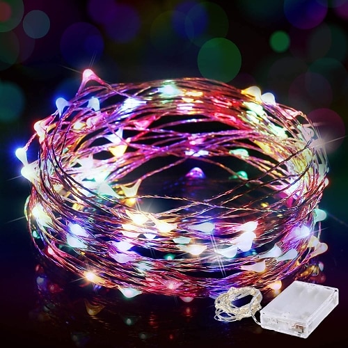 Elegante Hochzeitsempfang Feier 10m Lichterkette 100 LED wasserdichte Draht Feechenlichter 4 Stück 2 Stück 1 Stück für Hochzeitsheim Feiertagsfeier Raumdekoration warmweiß weiß blau Image