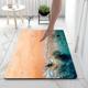 Beach Bathroom Diatomaceous Earth Bath Mat Soft Mat Rubber Anti-Slip Fast Dry Super Absorbent Thin Bathroom Mat for Under Door - Bathroom Floor Mat Rug Bathtub Front Shower Mat Sink