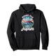 Japanisches Fujisan-Blei-Licht aus Buntglas Pullover Hoodie