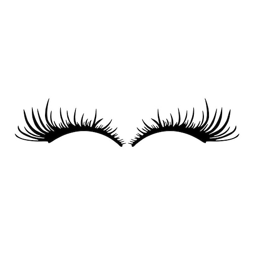1 Paar 3d charmante Wimpern Auto Aufkleber gefälschte Wimpern Auto Scheinwerfer lustige Abziehbilder Tür Fenster Vinyl wasserdichtes Produkt 25x11cm