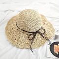1 Stück handgefertigter faltbarer Strohhut für Damen mit großer Krempe, atmungsaktivem Netzgewebe für ultimativen Sonnenschutz und Komfort im Urlaub