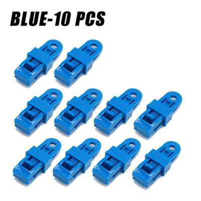 10PCS Push-Pull Tent Clips Tent Attachment Clips Outdoor Camping Tent Hooks Windproof Strap Barb Clips