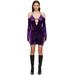 Purple Ruched Minidress