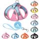 Reflective Dogs Harness With Leash Adjustable Harness Vest Breathable Collars For Small Large Dogs