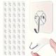 10/20/30/50pcs Transparent Hanger, Plastic Sticky Hooks, Wall Mounted Hooks, Non-punching Hooks, Utility Multifunctional Single Hook, Household Hanging Hooks