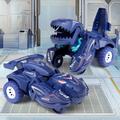 Amazing Transforming Dinosaur Car Deformation Toy - Inertial Sliding Dino Car - Automatic Transform - Incredible Boys Gift Idea! Christmas Halloween Gifts