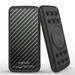 INFUZE Qi Wireless Portable Charger for Cricket Debut External Battery (12000 mAh 18W Power Delivery USB-C/USB-A Quick Charge 3.0 Ports Suction Cups) - Carbon Fiber