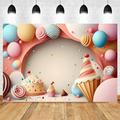 Baby Shower 1st Birthday Backdrop for Photography Colorful Balloon Arch Flower Cake Smash Wedding Party Decor Photo Background