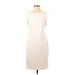 Calvin Klein Casual Dress - Sheath: Ivory Solid Dresses - Women's Size 4