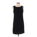 BCBGeneration Casual Dress - Mini Crew Neck Sleeveless: Black Print Dresses - Women's Size 4