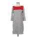 Gap Casual Dress - Shift: Red Color Block Dresses - Women's Size Small