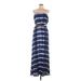 Ya Los Angeles Casual Dress - Maxi: Blue Tie-dye Dresses - Women's Size Large