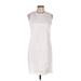 Lauren by Ralph Lauren Casual Dress - Sheath High Neck Sleeveless: White Print Dresses - Women's Size 6