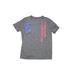 Under Armour Active T-Shirt: Gray Print Sporting & Activewear - Kids Boy's Size Large