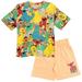 Sesame Street Elmo Cookie Monster Big Bird Infant Baby Boys T-Shirt and Shorts Outfit Set Multicolor / Orange 12-18 Months