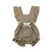 FOCUSNORM Baby Girls Infant Ruffle Solid Romper Bodysuit Jumpsuit Outfit Clothes Summer