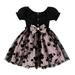 Toddler Girl s Dress Cute Soft Fly Ruffled Sleeve V-Neck Floral Prints Party Wedding Princess Dresses Sweet Lovely Dailywear