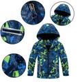 KYAIGUO Kids Boys Girls Waterproof Hooded Jackets Coats Baby Lightweight Raincoats Fleece Lining Outdoor Sports Windbreaker Windbreaker Hooded Outwear for 3-14Y