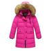 HBYJLZYG Hoodies Puffer Padded Jacket Furry Collar Windproof Coat Kids Girls Boys Winter Warm Thick Hooded Down Coat Thicken Coat Winter Overcoat