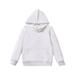 posdfud Kids Child Toddler Boys Girls Solid Long Sleeve Patchwork Hooded Thickened Warm Sweatshirt Pullover Blouse Tops Outfits Clothes Hoodies Kids
