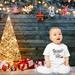 Infant Holiday Tee Toddler Holiday T-Shirt Merry Shirt for Toddlers 6-24M