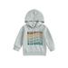 Xkwyshop Boys Hoodie with Long Sleeves and Hooded Pullover Design Featuring Letters Print Perfect for Fall