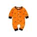 aturustex Cute Baby Halloween Jumpsuit with Cartoon Prints and Pockets