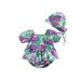 Canrulo Newborn Infant Baby Girls Summer Clothes Floral Print Short Sleeve Romper Bodysuit+Hat Outfits Purple 18-24 Months