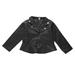 HBYJLZYG Faux Leather Coat Lapel Short Jacket Winter Girl Boy Kids Baby Outwear Button Zipper Solid Color Long Sleeve Clothes