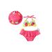 TheFound Infant Baby Girls Bikini 3Pcs Swimwear Bathing Suit Halter Top Bikini Bottoms with Hat Summer Swimsuit