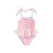 Canrulo Toddler Baby Girls Princess Swimsuit Sleeveless Bandage Strap Tulle Swimwear Beachwear Summer Bodysuit Pink 4-5 Years