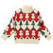 Quealent Girls Sweater Female Big Kid Baby Pack Xmas Toddler Child Kids Baby Girls Cute Cartoon Print Sweater Pullover Blouse Tops 4t (Red 4-5 Years)