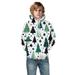 Quealent Boys Childrenscostume Male Big Kid Boys Camouflage Sweatshirt Little Boys Girls Kids Hooded Unisex Sweatshirt 3D Christmas Tree Baby (Blue 7-8 Years)