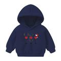 Elainilye Fashion Christmas Toddler Baby Boys Girls Hoodie Children s Casual Print Sweatshirt For The Baby Gift Blue