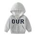 Toddler Boys Girls Jacket Child Kids Baby Letter Patchwork Long Sleeve Coats Outwear Outfits Clothing Size 4-5T