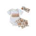 Gwiyeopda Baby Girls 3Pcs Halloween Outfits Romper + Pumpkin Shorts + Headband