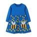 Ydojg Toddler Girls Fall Winter Dresses Dress Long Sleeve Cotton Casual Dresses Print Dress Princess Clothes For 2-3 Years