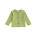Canrulo Infant Baby Girl Boy Knitted Cardigan V-Neck Knit Crochet Button Sweater Coat Fall Winter Jacket Warm Clothes Green 18-24 Months
