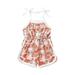 Girl Clothes Sleeveless Floral Prints Jump Comfortable and Breathable Boy Outfits