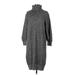 Uniqlo Casual Dress - Sweater Dress: Gray Marled Dresses - Women's Size Medium