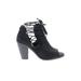 Jessica Simpson Heels: Black Solid Shoes - Women's Size 7 1/2 - Open Toe