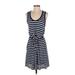 Gap Casual Dress - A-Line Scoop Neck Sleeveless: Blue Print Dresses - Women's Size Small