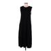 Zara Casual Dress - Midi High Neck Sleeveless: Black Solid Dresses - New - Women's Size Medium