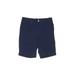 Crewcuts Khaki Shorts: Blue Solid Bottoms - Kids Girl's Size 7 - Dark Wash