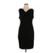 Ann Taylor Casual Dress - Sheath Cowl Neck Sleeveless: Black Print Dresses - Women's Size X-Large