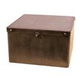 Libra Interiors Hunter Corrugated Antique Gold Storage Coffee Table