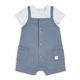 Mamas & Papas Baby Boys 2 Piece Romper & Bodysuit - Blue, Blue, Size 3-6 Months