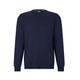 Hugo Boss Black Mens Botto-l Crew Neck Knitwear Dark Blue Merino Wool - Size Large