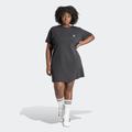 Shirtkleid ADIDAS ORIGINALS "TREFOIL DRESS" Gr. 1X (46/48), N-Gr, schwarz (black) Damen Kleider Weite Hosen